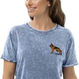 Logo Embroidered Denim T-Shirt