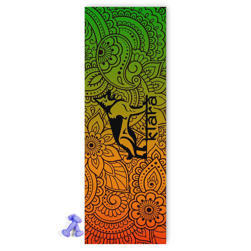 Black Logo Mandala Yoga Mat