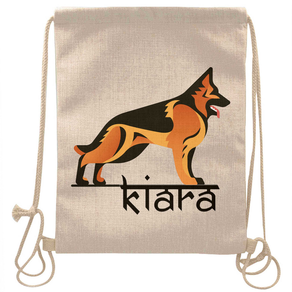 Kiara Logo Linen Bag