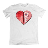 Custom Unisex Sequin T-Shirts (Heart)