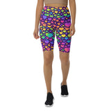 Neon Hearts Biker Shorts