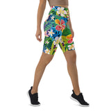 Tropical Rainbow Flower Biker Shorts