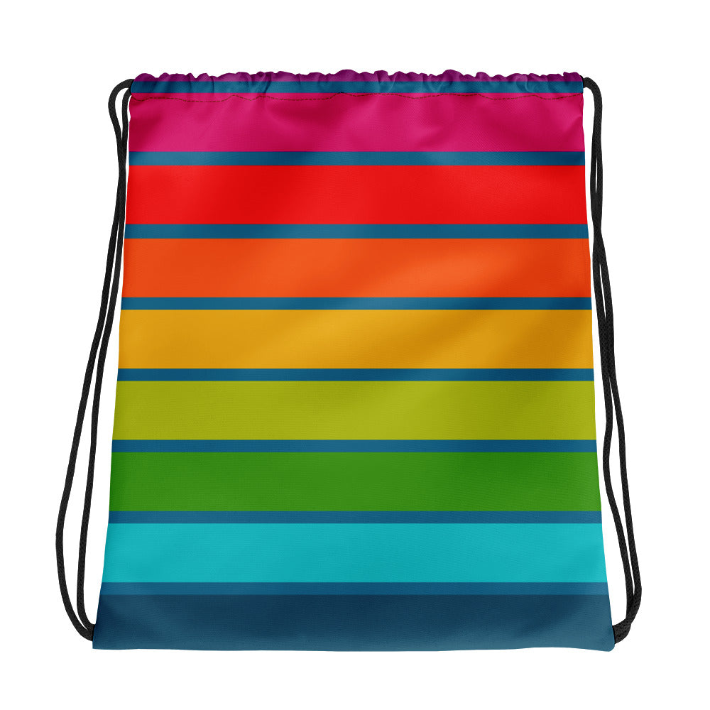Rainbow Stripes Drawstring bag