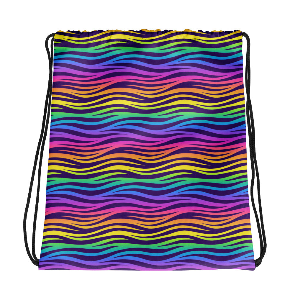 Rainbow Purple Drawstring bag