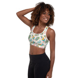Colored Feathers Padded Sports Bra