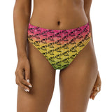 Camo Logo Recycled high-waisted bikini bottom