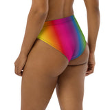 Rainbow Gradient Recycled high-waisted bikini bottom