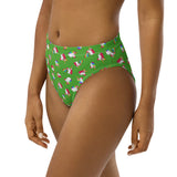 Unicorn Green Recycled high-waisted bikini bottom