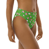 Unicorn Green Recycled high-waisted bikini bottom