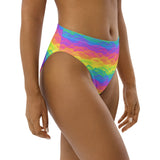 Rainbow Clouds Recycled high-waisted bikini bottom