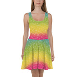 Rainbow Camo Skater Dress
