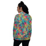 Water Leaves Tropical Bomber Jacket