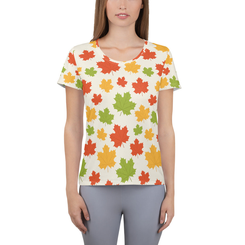 Cream Autumn Leaves Sport T-shirt