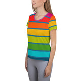Rainbow Stripes Sport T-shirt