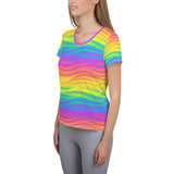 Rainbow Waves Sport T-shirt