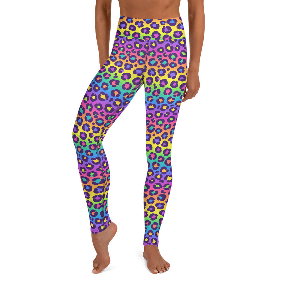 Rainbow Leopard Yoga Leggings