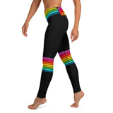 Black Rainbow Yoga Leggings