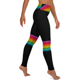 Black Rainbow Yoga Leggings