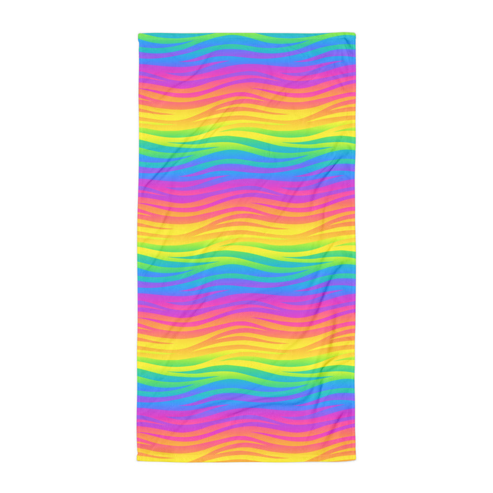 Rainbow Waves Towel