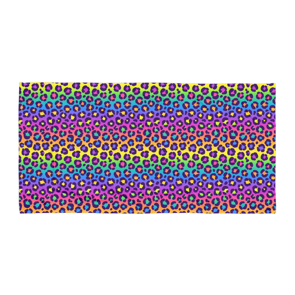 Rainbow Leopard Towel