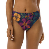 Exotic Flower Recycled high-waisted bikini bottom