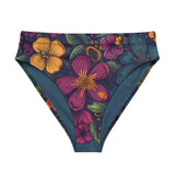 Exotic Flower Recycled high-waisted bikini bottom