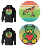Kiara Logo/ Teddy Bear  Sequin Hoodie (2 Images)