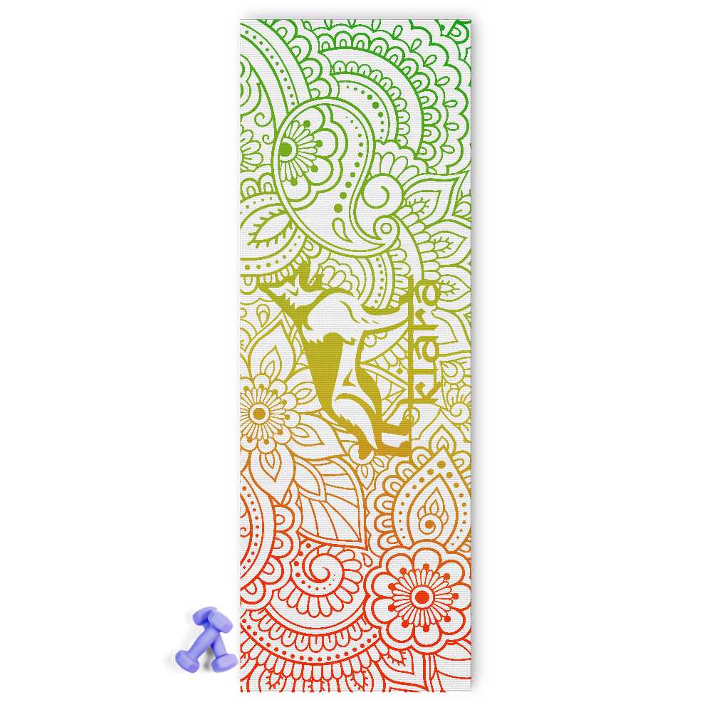 Rainbow Logo Mandala Yoga Mat
