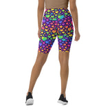 Neon Hearts Biker Shorts