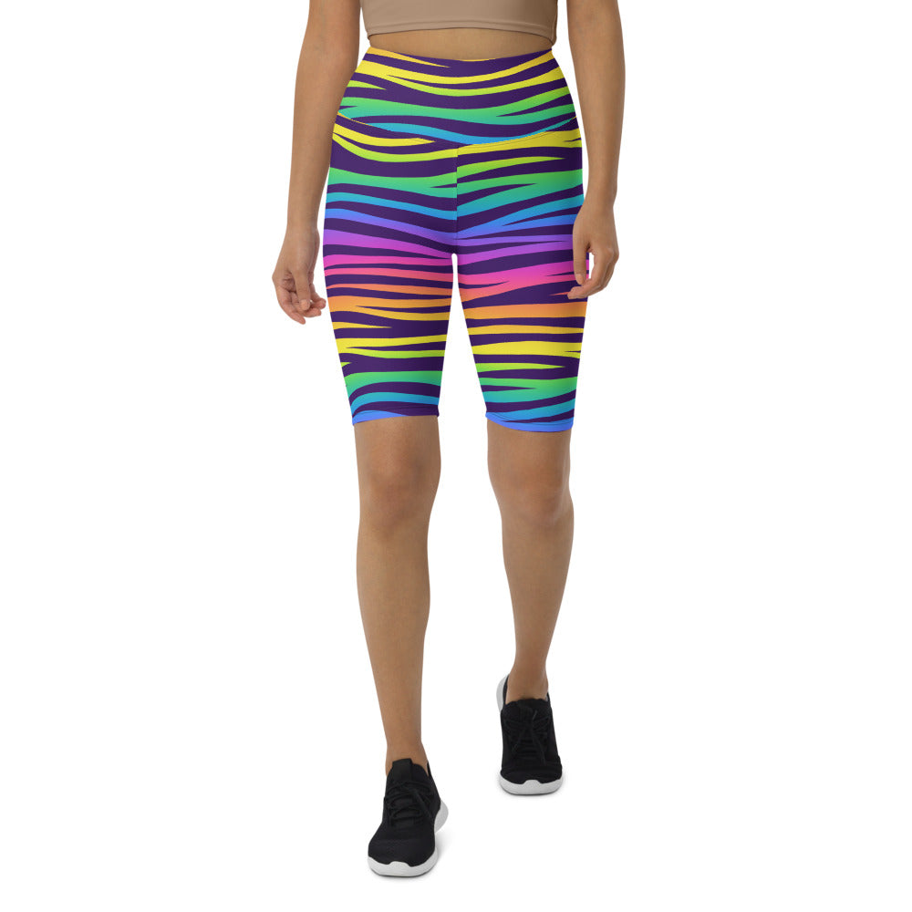 Rainbow Purple Biker Shorts