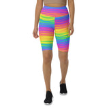 Rainbow Waves Biker Shorts