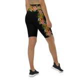 Flower Stripe Biker Shorts