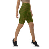 Green Puzzle Biker Shorts