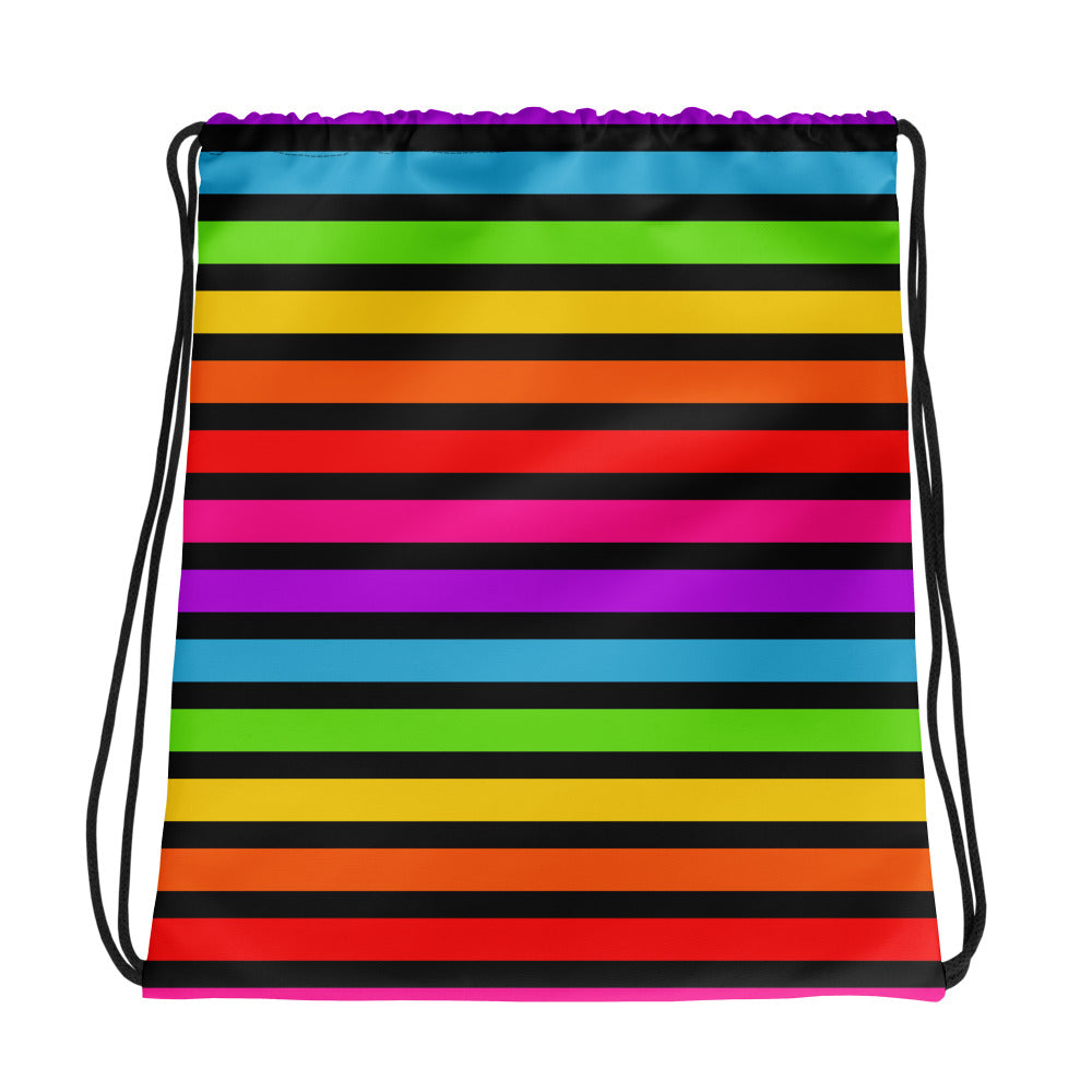 Rainbow Stripes Drawstring bag