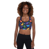 Colorful Cats Padded Sports Bra