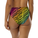 Rainbow Tiger Recycled high-waisted bikini bottom