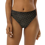 Black Puzzle Recycled high-waisted bikini bottom