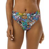 Cartoon Recycled high-waisted bikini bottom