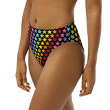 Rainbow Stars Recycled High-waisted Bikini Bottom