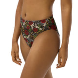 Guns & Roses Recycled high-waisted bikini bottom