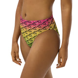 Camo Logo Recycled high-waisted bikini bottom