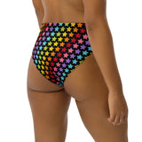 Rainbow Stars Recycled High-waisted Bikini Bottom