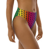Paw Print Recycled high-waisted bikini bottom