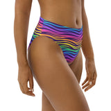 Rainbow Purple Recycled high-waisted bikini bottom
