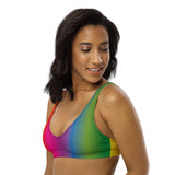 Rainbow Gradient Recycled padded bikini top