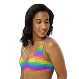 Rainbow Clouds Recycled padded bikini top