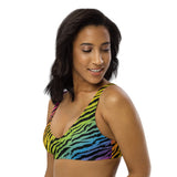 Rainbow Tiger Recyled padded bikini top
