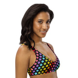 Rainbow Stars Recycled Padded Bikini Top