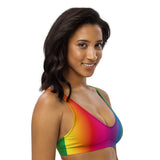 Rainbow Gradient Recycled padded bikini top