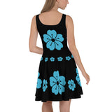 Blue Flower Skater Dress